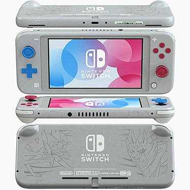 NintenSwitch Lite - Zacian & Zamazenta 3D model image 1 