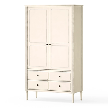Provençal Nursery Wardrobe | Linea Lux 3D model image 1 