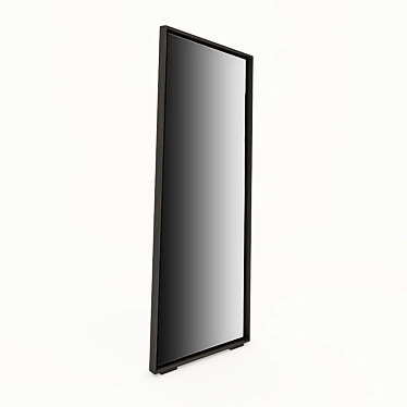 Trapezoidal Ash Frame Mirror 3D model image 1 