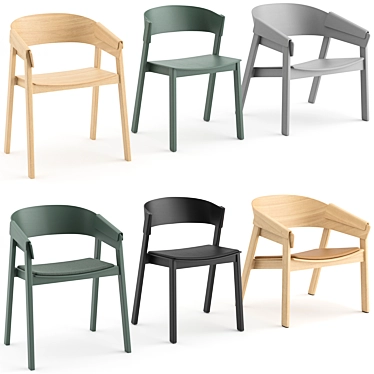 Muuto Cover Chairs: Modern and Stylish Seating 3D model image 1 