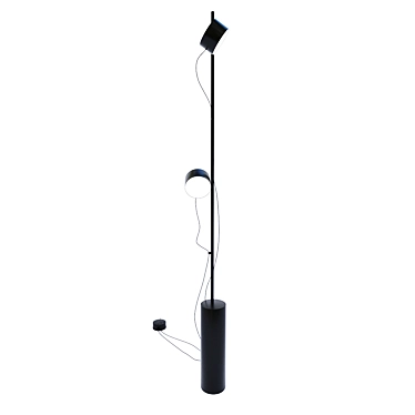 Stylish Muuto Post Floor Lamp 3D model image 1 