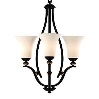 Shadowglen Lathan Bronze Chandelier 3D model image 1 