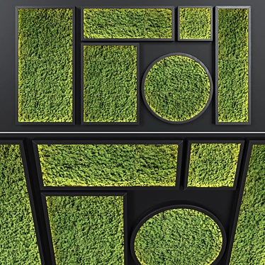 Stylish Moss Pano: Natural Greenery for Interiors 3D model image 1 