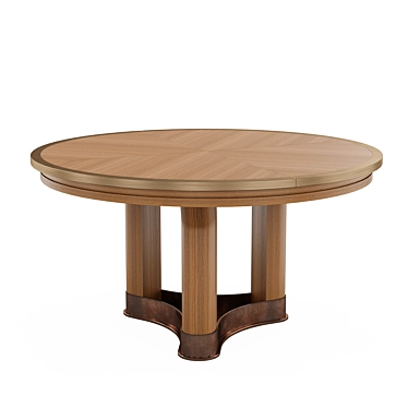 Amboise Walnut Table: Self-Storing Leaves 3D model image 1 