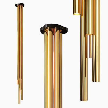 Elegant Flute Suspension Light 3D model image 1 