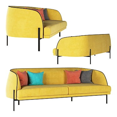 Elegant Caillou Liu Jo Sofa 3D model image 1 