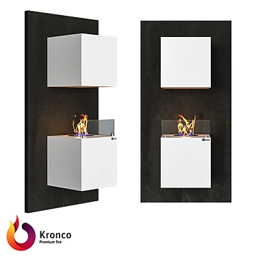 Sleek 3D Wall-mounted Fire: Kronco Antrax 3D model image 1 