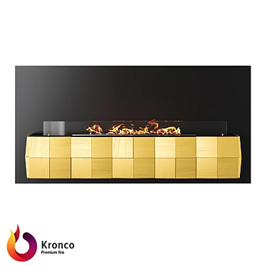 Kvadro Wall Biofireplace: Stylish and Safe 3D model image 1 