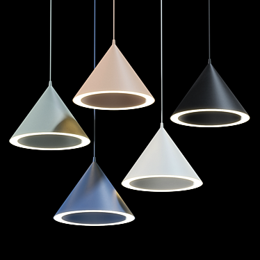 Sleek Cone Pendant Lamp - Lampatron CONTOUR 3D model image 1 