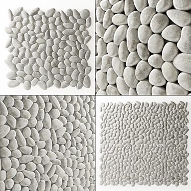 Smooth Pebble Tile for Stylish Bathroom 3D model image 1 
