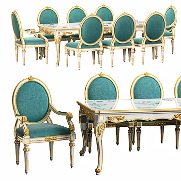 Andrea Fanfani Pranzo Classic Dining Table 3D model image 1 