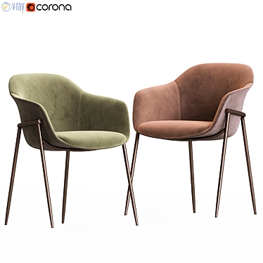 Elegant Chia Chair by Giuliomarelli 3D model image 1 