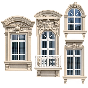 Modern Classic Windows Collection 3D model image 1 