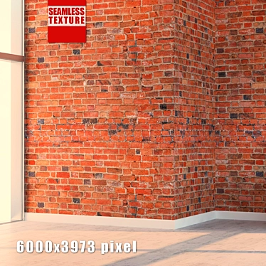 Seamless High-Detail Brick 3D model image 1 