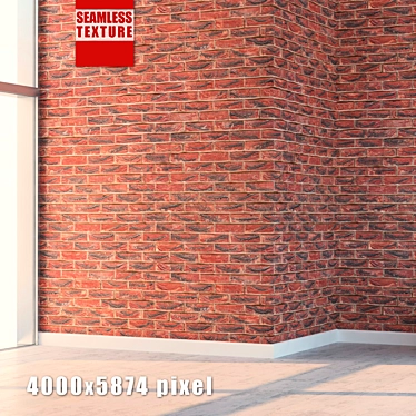 Seamless High Detail Brick 3D model image 1 