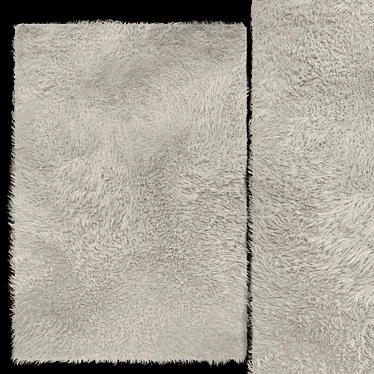 Luxurious Snowy Bliss Fur Rug 3D model image 1 