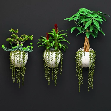 Green Oasis Wall Plant Set 3D model image 1 