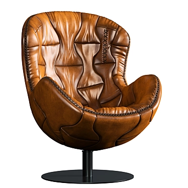 Tribeca Pele Armchair: Handcrafted Tuscan Leather Luxury 3D model image 1 