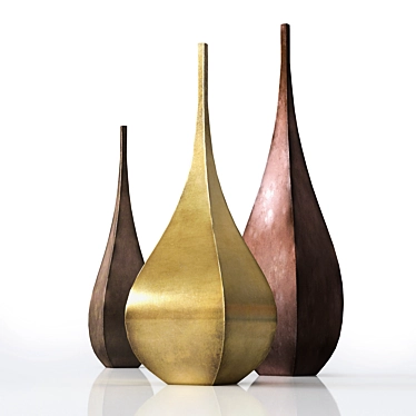 Handcrafted DeCastelli Vases: Shimla & Jaipur 3D model image 1 