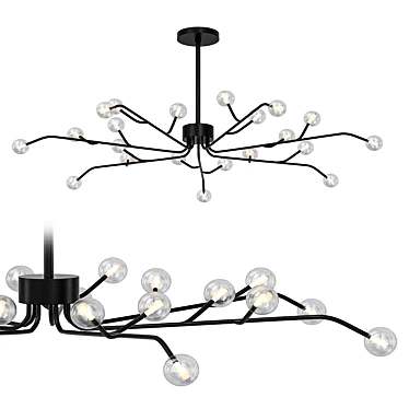 Elegant Wi-Fi Smart Chandelier 3D model image 1 