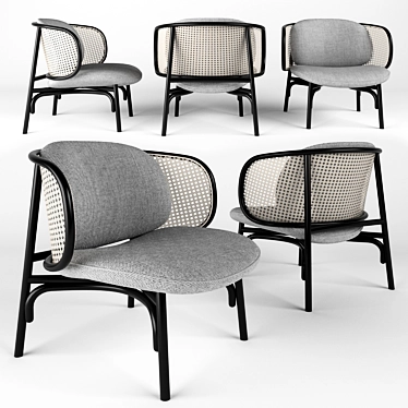 Sleek Suzenne Lounge Chair 3D model image 1 