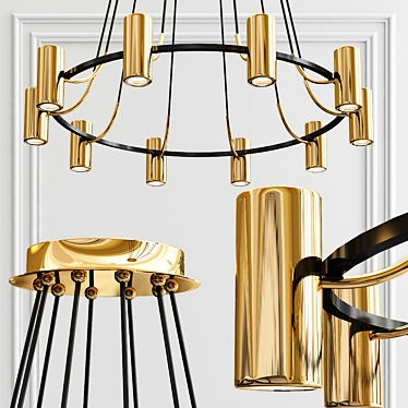 Elegant Ring Chandelier 3D model image 1 