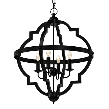 Title: Vintage Round Foyer Lantern 3D model image 1 
