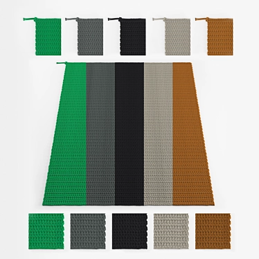 Kvadrat East 3D Rug: Versatile Design 3D model image 1 