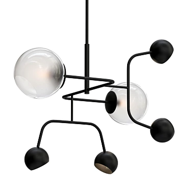 Enchanting Lunar Light Pendant 3D model image 1 