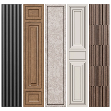 Modern Smooth Wall Panels 3D model image 1 