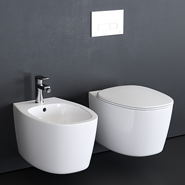 Ideal Standard Dea Wall-Hung WC & Bidet Set 3D model image 1 