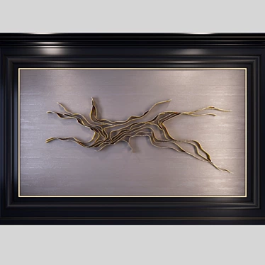 Waveform Metal Wall Art 3D model image 1 