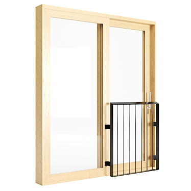 Sleek Sliding Door 3D model image 1 