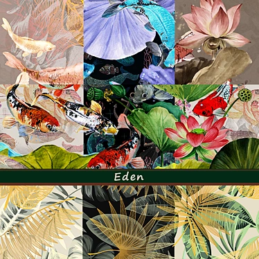 Exquisite Eden Designer Wallpaper 3D model image 1 