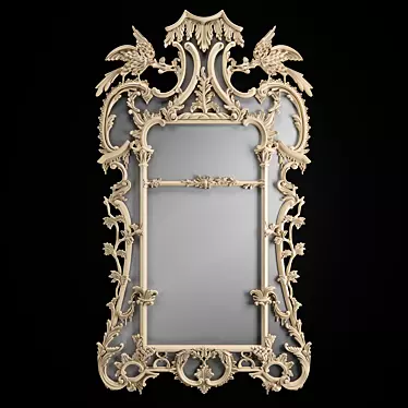 Elegant Chippendale Ho Ho Mirror 3D model image 1 