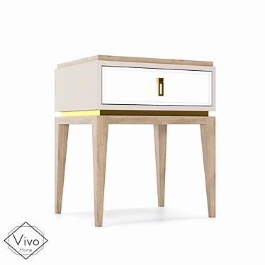 Mansouri Bedside Table: Elegant Design 3D model image 1 