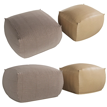 Tonin Casa Truly Pouf - Chic and Versatile 3D model image 1 