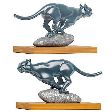 Title: Graceful Running Cheetah Figurine 3D model image 1 