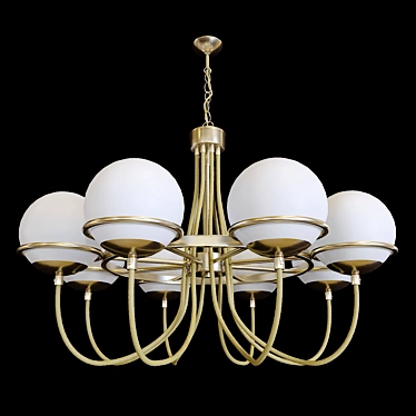 Elegant Bergamo 8-Light Chandelier 3D model image 1 