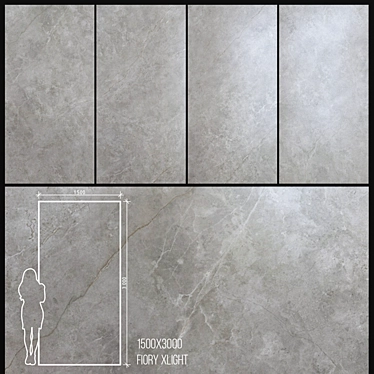 XLIGHT Fiory: 1500x3000 Ceramic Wall Tile 3D model image 1 