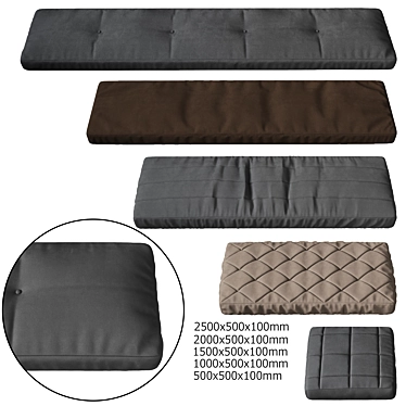 ErgoSeat Cushions-5 Sizes 3D model image 1 