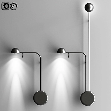 Elegant LED Art Deco Wall Sconces 3D model image 1 