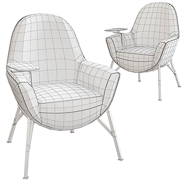 Chicago Range S 830: Indoor Arm Chairs 3D model image 1 