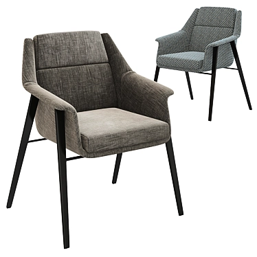 Stylish Roxanne Chair 3D model image 1 