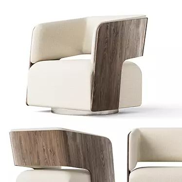 Modern Montana Swivel Chair 3D model image 1 