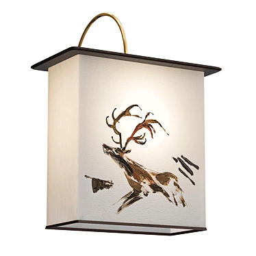 Minimalist Deer Wall Light 3D model image 1 