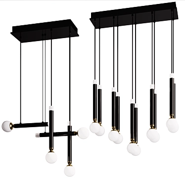 Sleek Metal Pendant Light: Cayo 3D model image 1 