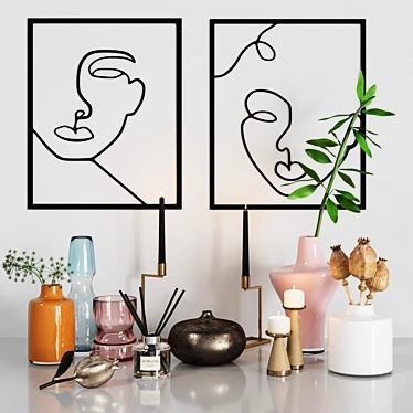 Corona Decor Set - Complete and Stylish 3D model image 1 