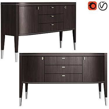 Elegant Grand Chest of Drawers 3D model image 1 