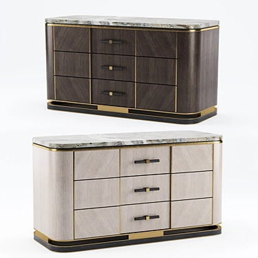 ASHI Chest of Drawers: 65x120x50cm 3D model image 1 